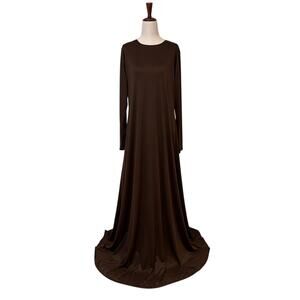NWOT GO COUTURE Long Sleeve Maxi Dress, Mole Brown, Women's Large
